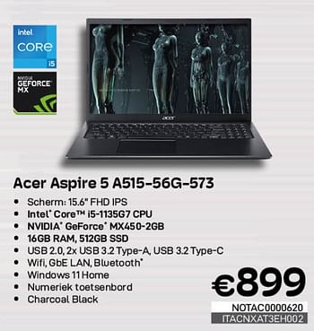 Promotions Acer aspire 5 a515-56g-573 - Acer - Valide de 01/05/2023 à 31/05/2023 chez Compudeals