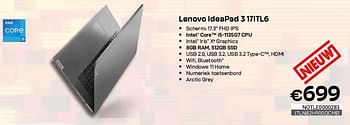 Promoties Lenovo ideapad 317itl6 - Lenovo - Geldig van 01/05/2023 tot 31/05/2023 bij Compudeals