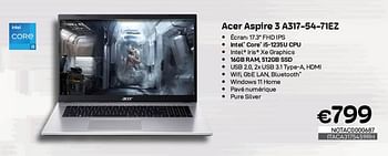 Promotions Acer aspire 3 a317-54-71ez - Acer - Valide de 01/05/2023 à 31/05/2023 chez Compudeals
