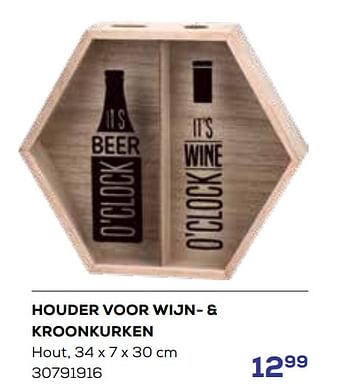 Promoties Houder voor wijn- + kroonkurken - Huismerk - Supra Bazar - Geldig van 19/05/2023 tot 16/06/2023 bij Supra Bazar
