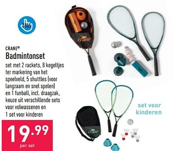 Promoties Badmintonset - Crane - Geldig van 24/05/2023 tot 02/06/2023 bij Aldi