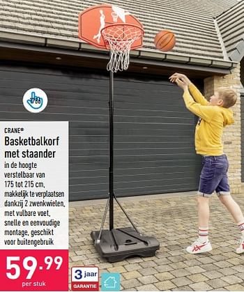 Promoties Basketbalkorf met staander - Crane - Geldig van 24/05/2023 tot 02/06/2023 bij Aldi