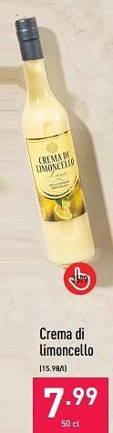 Promoties Crema di limoncello - Huismerk - Aldi - Geldig van 24/05/2023 tot 02/06/2023 bij Aldi