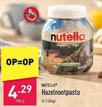 Promoties Hazelnootpasta - Nutella - Geldig van 26/05/2023 tot 02/06/2023 bij Aldi