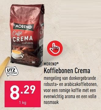 Promoties Koffiebonen crema - Moreno - Geldig van 24/05/2023 tot 02/06/2023 bij Aldi