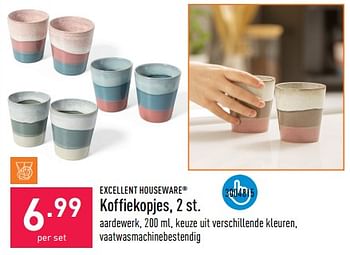 Promotions Koffiekopjes - Excellent Houseware - Valide de 24/05/2023 à 02/06/2023 chez Aldi