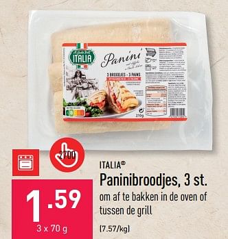 Promoties Paninibroodjes - ITALIA  - Geldig van 24/05/2023 tot 02/06/2023 bij Aldi