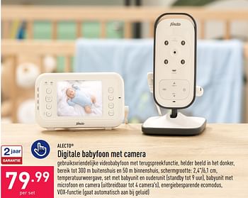 Promoties Alecto digitale babyfoon met camera - Alecto - Geldig van 27/05/2023 tot 02/06/2023 bij Aldi