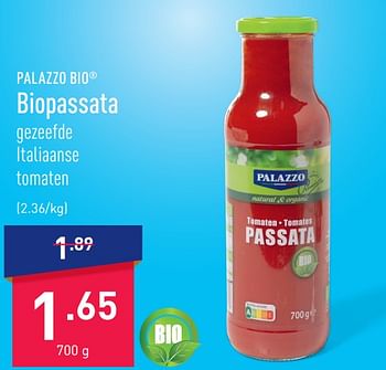 Promoties Biopassata - PALAZZO - Geldig van 22/05/2023 tot 02/06/2023 bij Aldi