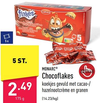 Promoties Chocoflakes - Monarc - Geldig van 26/05/2023 tot 02/06/2023 bij Aldi