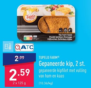 Promoties Gepaneerde kip - TUPELO FARM - Geldig van 22/05/2023 tot 02/06/2023 bij Aldi