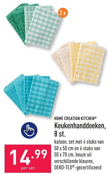 Promotions Keukenhanddoeken - Home Creation Kitchen - Valide de 27/05/2023 à 02/06/2023 chez Aldi