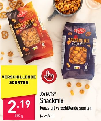Promoties Snackmix - JOY NUTS - Geldig van 26/05/2023 tot 02/06/2023 bij Aldi
