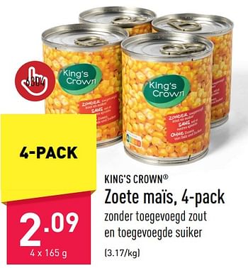 Promoties Zoete maïs - King's Crown - Geldig van 26/05/2023 tot 02/06/2023 bij Aldi