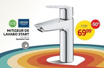 Promoties Mitigeur de lavabo start - Grohe - Geldig van 17/05/2023 tot 29/05/2023 bij Brico