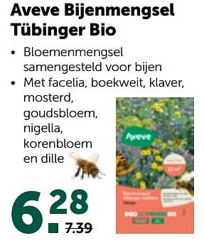 Promoties Aveve bijenmengsel tübinger bio - Huismerk - Aveve - Geldig van 22/05/2023 tot 04/06/2023 bij Aveve