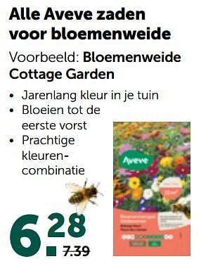 Promoties Aveve zaden voor bloemenweide cottage garden - Huismerk - Aveve - Geldig van 22/05/2023 tot 04/06/2023 bij Aveve
