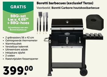 Promoties Boretti carbone houtskoolbarbecue - Boretti - Geldig van 22/05/2023 tot 04/06/2023 bij Aveve