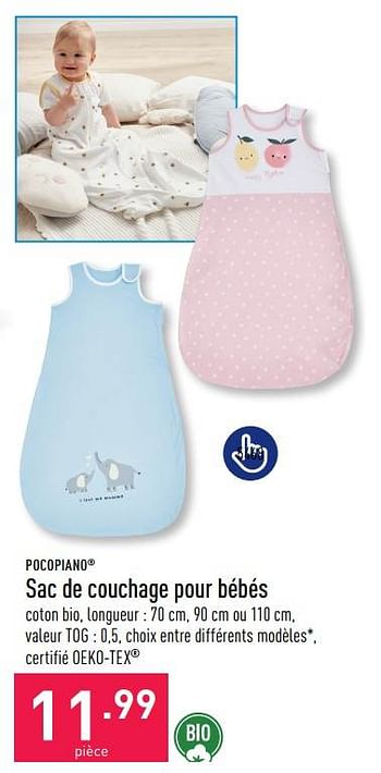 Promoties Sac de couchage pour bébés - POCOPIANO - Geldig van 27/05/2023 tot 02/06/2023 bij Aldi
