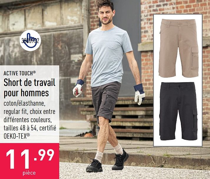 Short de travail discount aldi