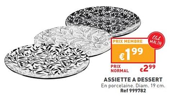 Promotions Assiette a dessert - Produit maison - Trafic  - Valide de 24/05/2023 à 29/05/2023 chez Trafic