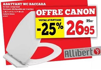 Promoties Abattant wc baccara - Allibert - Geldig van 15/05/2023 tot 28/05/2023 bij Dema