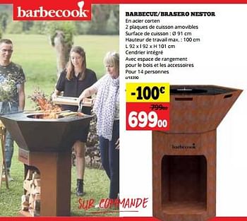 Promotions Barbecue-brasero nestor - Barbecook - Valide de 15/05/2023 à 28/05/2023 chez Dema