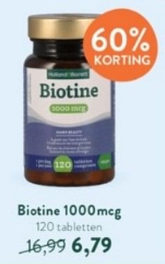 Promoties Biotine 1000mcg - Huismerk - Holland & Barrett - Geldig van 15/05/2023 tot 11/06/2023 bij Holland & Barret