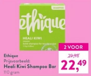 Promoties Heali kiwi shampoo bar - Ethique - Geldig van 15/05/2023 tot 11/06/2023 bij Holland & Barret