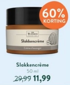 Promoties Slakkencrème - De Tuinen - Geldig van 15/05/2023 tot 11/06/2023 bij Holland & Barret