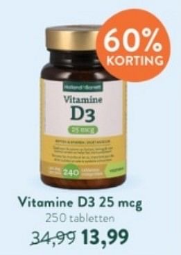 Promoties Vitamine d3 - Huismerk - Holland & Barrett - Geldig van 15/05/2023 tot 11/06/2023 bij Holland & Barret