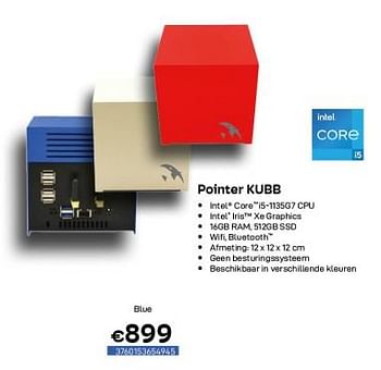 Promoties Pointer systems pointer kubb blue - Pointer Systems - Geldig van 01/05/2023 tot 31/05/2023 bij Compudeals