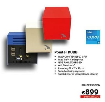 Promoties Pointer systems pointer kubb rouge passion - Pointer Systems - Geldig van 01/05/2023 tot 31/05/2023 bij Compudeals