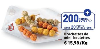 Promotions Brochettes de mini-boulettes - Produit maison - Renmans - Valide de 19/05/2023 à 25/05/2023 chez Renmans