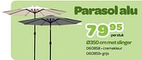Parasol alu met slinger-Huismerk - Happyland