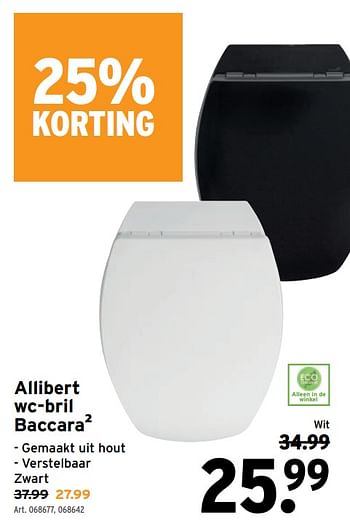 Promoties Allibert wc-bril baccara² - Allibert - Geldig van 17/05/2023 tot 23/05/2023 bij Gamma