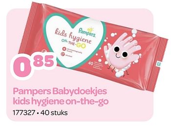 Promotions Pampers babydoekjes kids hygiene on-the-go - Pampers - Valide de 15/05/2023 à 24/06/2023 chez Happyland