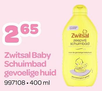 Promoties Zwitsal baby schuimbad gevoelige huid - Zwitsal - Geldig van 15/05/2023 tot 24/06/2023 bij Happyland