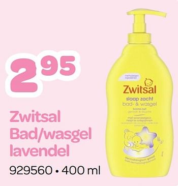 Promotions Zwitsal bad-wasgel lavendel - Zwitsal - Valide de 15/05/2023 à 24/06/2023 chez Happyland