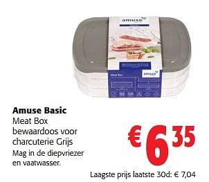 Promoties Amuse basic meat box bewaardoos voor charcuterie grijs - Amuse - Geldig van 17/05/2023 tot 30/05/2023 bij Colruyt