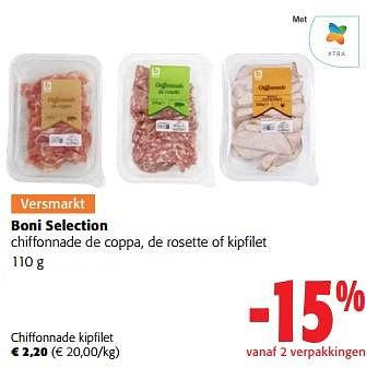 Promoties Boni selection chiffonnade kipfilet - Boni - Geldig van 17/05/2023 tot 30/05/2023 bij Colruyt