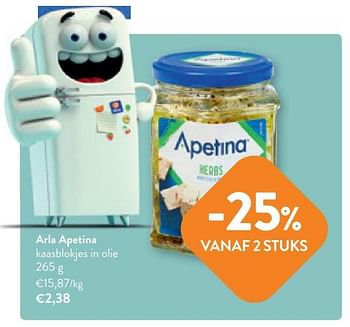 Promoties Arla apetina kaasblokjes in olie - Arla - Geldig van 17/05/2023 tot 30/05/2023 bij OKay