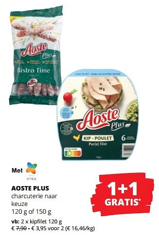 Promoties Aoste plus kipfilet - Aoste - Geldig van 18/05/2023 tot 31/05/2023 bij Spar (Colruytgroup)