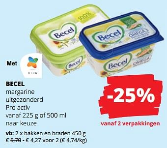 Promoties Becel margarine bakken en braden - Becel - Geldig van 18/05/2023 tot 31/05/2023 bij Spar (Colruytgroup)