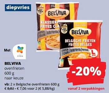 Promoties Belviva ovenfrieten - Belviva - Geldig van 18/05/2023 tot 31/05/2023 bij Spar (Colruytgroup)