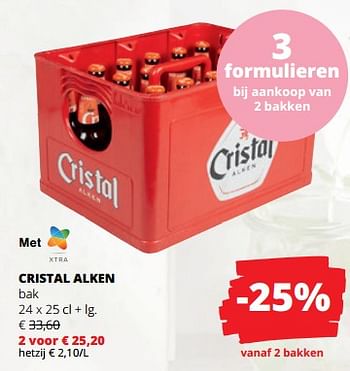 Promoties Cristal alken - Cristal - Geldig van 18/05/2023 tot 31/05/2023 bij Spar (Colruytgroup)