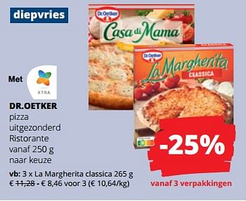 Promoties Dr.oetker pizza la margherita classica - Dr. Oetker - Geldig van 18/05/2023 tot 31/05/2023 bij Spar (Colruytgroup)