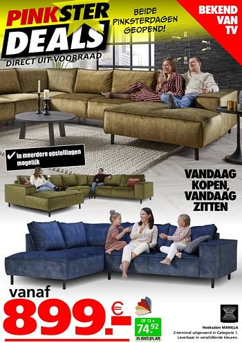 Promoties Hoeksalon manilla - Huismerk - Seats and Sofas - Geldig van 22/05/2023 tot 29/05/2023 bij Seats and Sofas