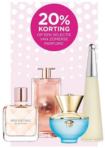 Promoties 20% korting op een selectie van zomerse parfums - Huismerk - ICI PARIS XL - Geldig van 22/05/2023 tot 28/05/2023 bij ICI PARIS XL
