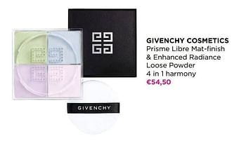 Promoties Givenchy cosmetics prisme libre mat-finish + enhanced radiance loose powder 4 in 1 harmony - Givenchy - Geldig van 22/05/2023 tot 28/05/2023 bij ICI PARIS XL